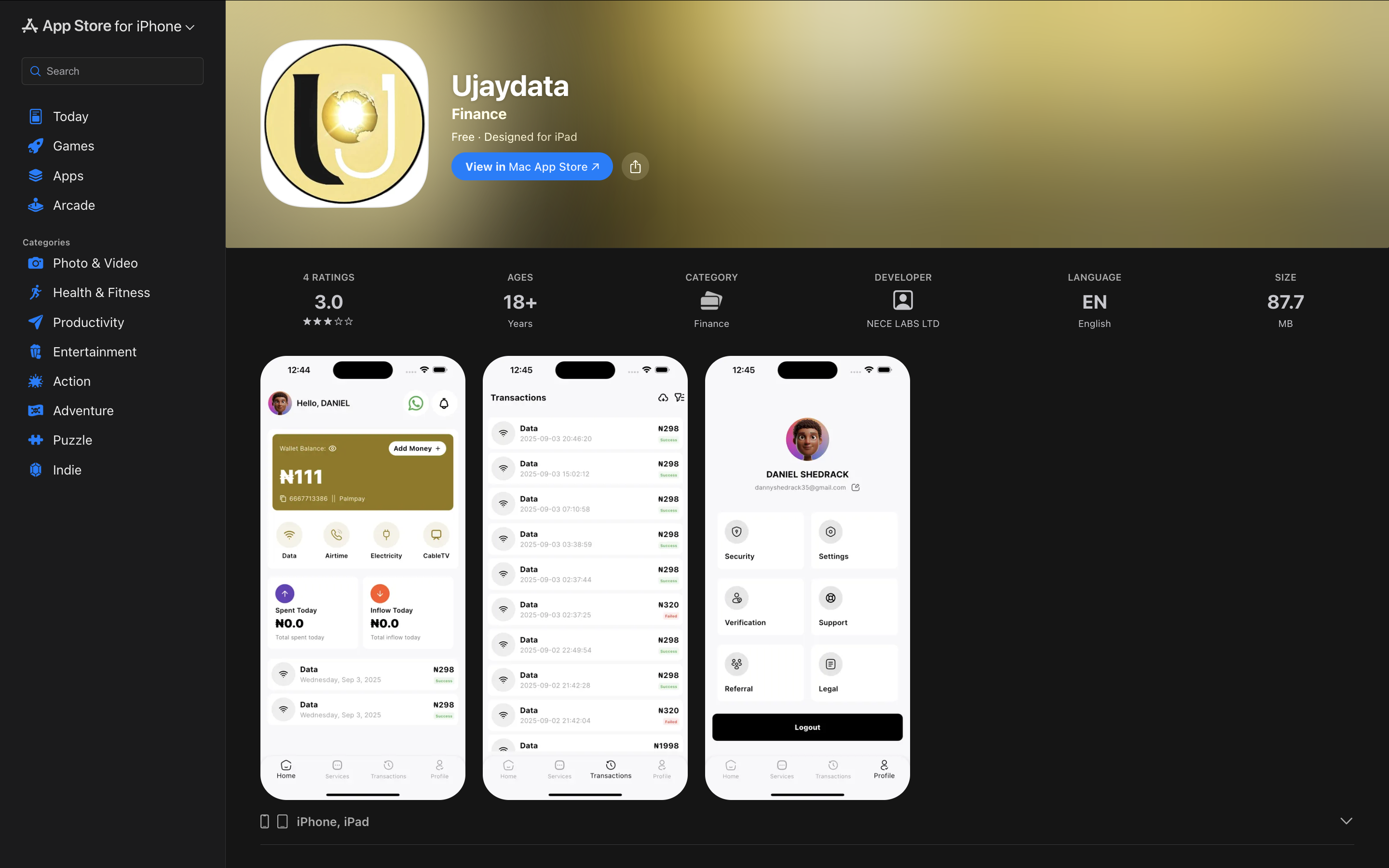 Ujaydata app